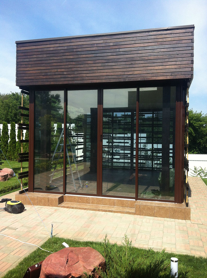 Раздвижные системы Остекление барбекю